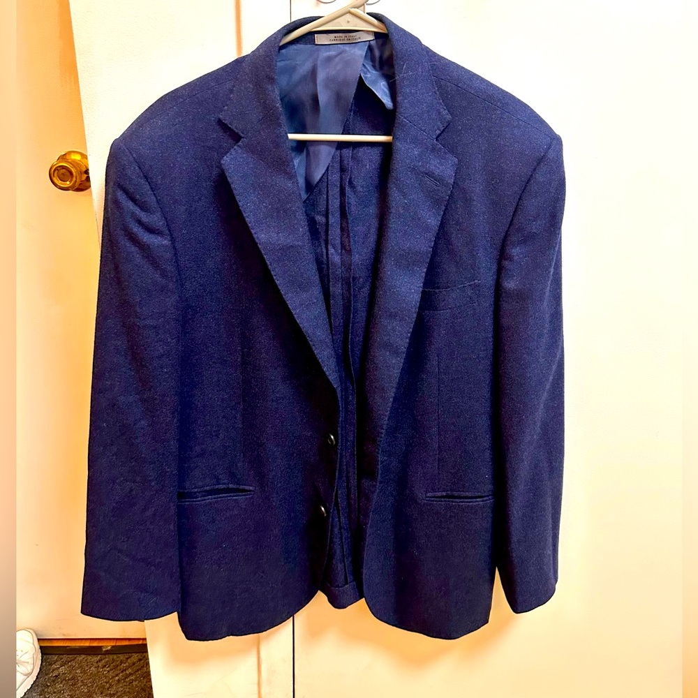 John W Nordstrom 100% Cashmere Men's Blue Blazer